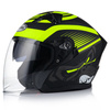 OTWARTY KASK MOTOCYKLOWY FLUO MATT SKUTER CHOPPER ECER 22.06 + BLENDA