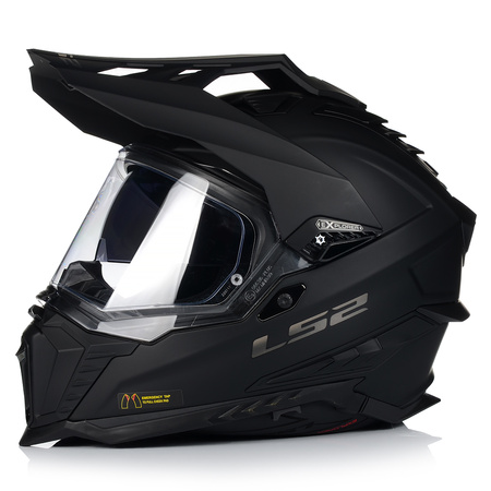 KASK MOTOCYKLOWY LS2 MX701 EXPLORER WŁÓKNO SZKLANE + PINLOCK + BLENDA 22.06