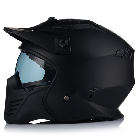 KASK MOTOCYKLOWY | VITO BRUZANO MATT | OTWARTY + SZCZĘKA + DASZEK + BLENDA