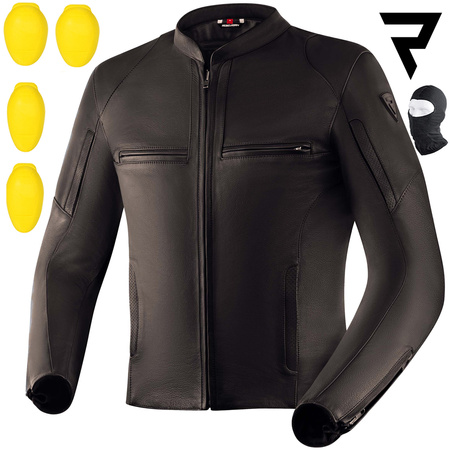 KURTKA MOTOCYKLOWA | REBELHORN RUNNER III BRW | MĘSKA SKÓRZANA + GRATIS