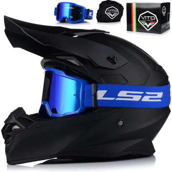 KASK MOTOCYKLOWY | VITO TIVOLI | OFF-ROAD ENDURO CROSS QUAD ATV + GOGLE LS2