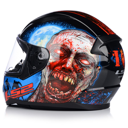 KASK MOTOCYKLOWY LS2 FF353 RAPID II ZOMBIE 06 + ZŁOTA LUSTRZANA SZYBA