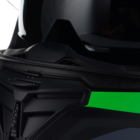 KASK MOTOCYKLOWY | VITO PRESTO GREEN | MATT SYSTEM PINLOCK + BLENDA ECE 06