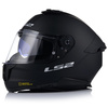 KASK MOTOCYKLOWY LS2 FF808 STREAM II CZARNY MATT SYSTEM PINLOCK + BLENDA