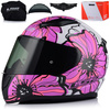 KASK MOTOCYKLOWY LS2 FF353 RAPID II POPPIES DAMSKI RÓŻOWY + CIEMNA SZYBA