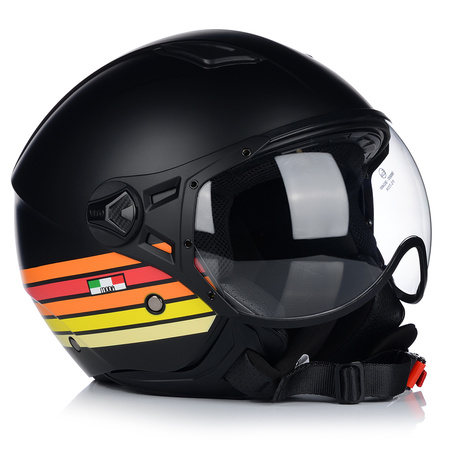 KASK MOTOCYKLOWY OTWARTY | VITO MODA RETRO MAT | SKUTER CHOPPER ECE 22.06