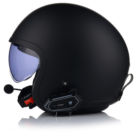 KASK MOTOCYKLOWY LS2 OF599 SPITFIRE MATT BLACK + INTERKOM 1ST BLUETOOTH