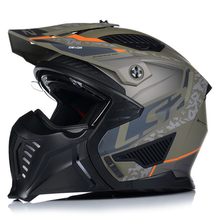 KASK MOTOCYKLOWY 4w1 LS2 OF606 DEVOR ODPINANA SZCZĘKA + DASZEK + 2x SZYBA