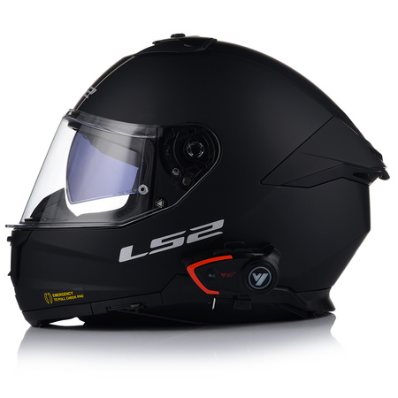 KASK MOTOCYKLOWY LS2 FF808 STREAM II CZARNY MAT BLENDA + INTERKOM BLUETOOTH