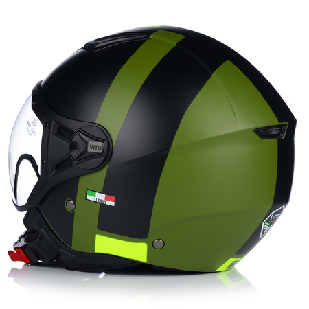 KASK MOTOCYKLOWY OTWARTY | VITO MODA RETRO MAT | SKUTER CHOPPER ECE 22.06