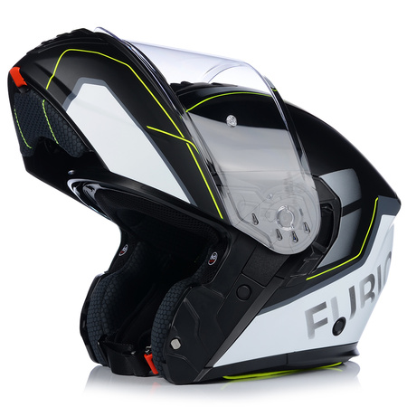 KASK MOTOCYKLOWY | VITO FURIO FLUO MAT | SZCZĘKOWY SYSTEM PINLOCK + BLENDA