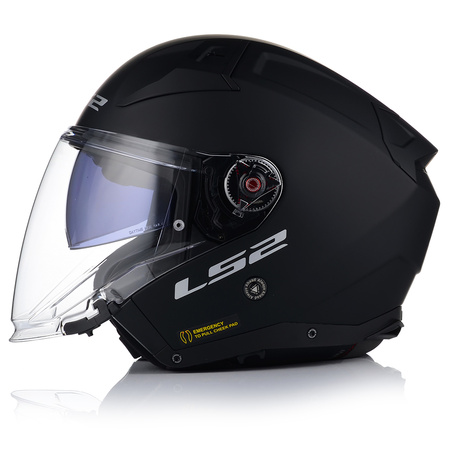 OTWARTY KASK MOTOCYKLOWY LS2 OF603 CZARNY MATT + PINLOCK ANTYPARA + BLENDA
