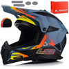 KASK MOTOCYKLOWY LS2 MX708 FAST II WASH DARK LEKKI ENDURO CROSS QUAD ATV