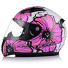 KASK MOTOCYKLOWY LS2 FF353 RAPID II POPPIES DAMSKI RÓŻOWY + ZŁOTA SZYBA