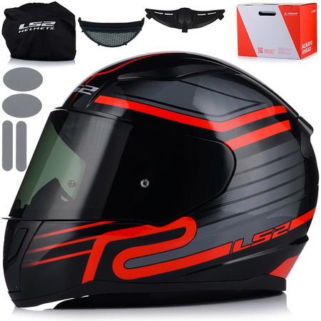 KASK MOTOCYKLOWY LS2 FF353 RAPID II CIRCUIT ECE 22.06 + PRZYCIEMNIANA SZYBA