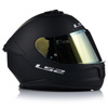 KASK MOTOCYKLOWY LS2 FF808 STREAM II CZARNY MAT BLENDA + LUSTRZANKA ZŁOTA