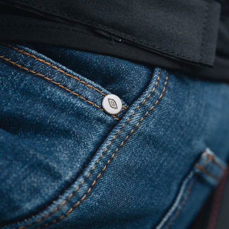 SPODNIE MOTOCYKLOWE | OZONE STRIKER SLIM FIT | MĘSKIE JEANSY BLUE + GRATIS