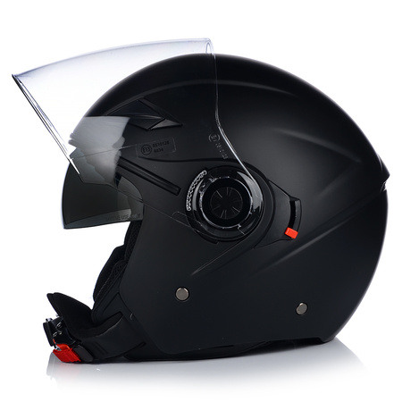 KASK MOTOCYKLOWY OTWARTY | VITO AMARO BLACK | MATOWY SKUTER CHOPPER +BLENDA 