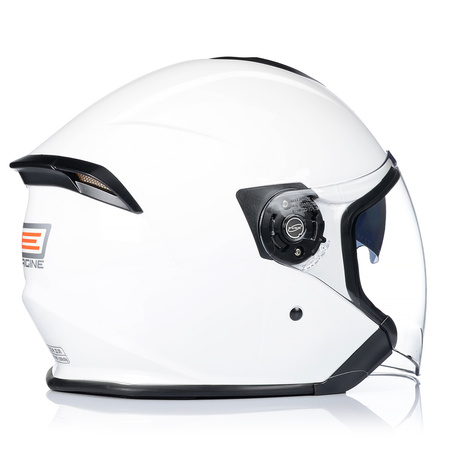 OTWARTY KASK MOTOCYKLOWY BIAŁY ORIGINE PALIO SKUTER CHOPPER + BLENDA 