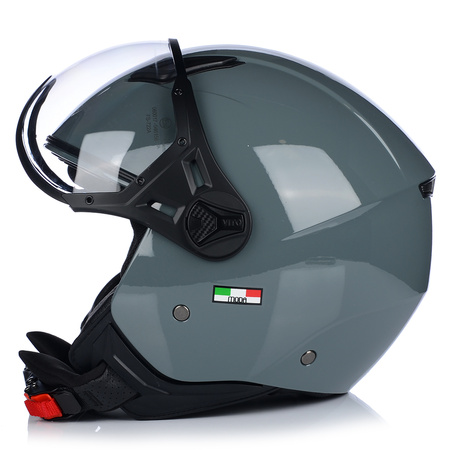 KASK MOTOCYKLOWY OTWARTY | VITO MODA NARDO GREY | SKUTER CHOPPER ECE 22.06