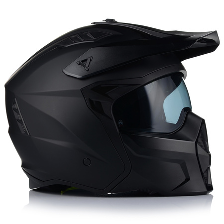 KASK MOTOCYKLOWY 4w1 VITO PREDATOR MATT ODPINANA SZCZĘKA + DASZEK + 2xSZYBA