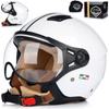 KASK MOTOCYKLOWY OTWARTY | VITO MODA BIAŁY | SKUTER CHOPPER ECE 22.06 LEKKI