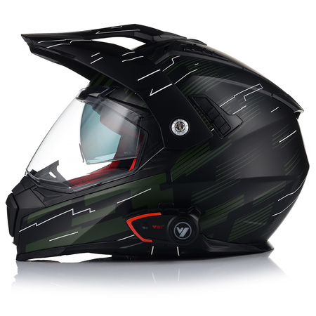KASK MOTOCYKLOWY VITO MOLINO MAT ENDURO CROSS QUAD ATV + INTERKOM + BLENDA