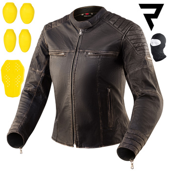 KURTKA MOTOCYKLOWA | REBELHORN HUNTER PRO LADY | DAMSKA SKÓRZANA + GRATIS