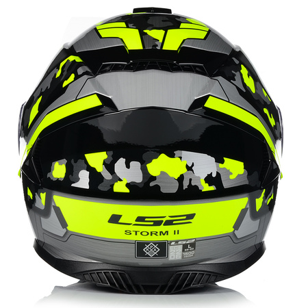 KASK MOTOCYKLOWY LS2 FF800 STORM II CYBORG + PINLOCK + BLENDA ECER 22.06