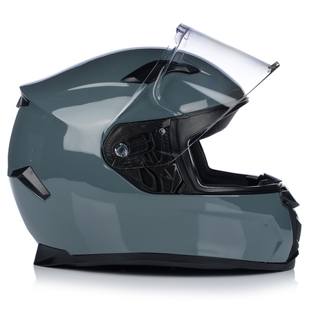 KASK MOTOCYKLOWY | VITO DUOMO | SZARY POŁYSK + INTERKOM VITO BLUETOOTH
