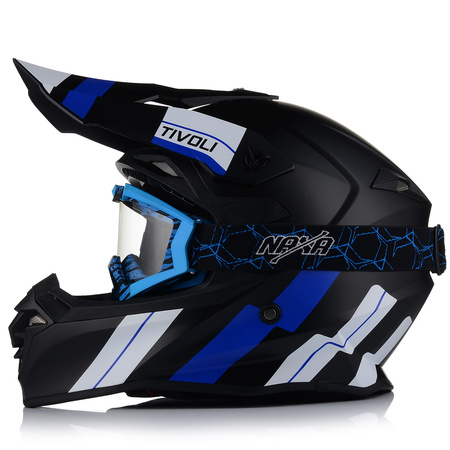 KASK MOTOCYKLOWY | VITO TIVOLI + GOGLE NAXA | OFF-ROAD ENDURO CROSS QUAD