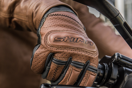 RĘKAWICE MOTOCYKLOWE | SHIMA CALIBER BROWN | MĘSKIE KLASYCZNE + GRATIS