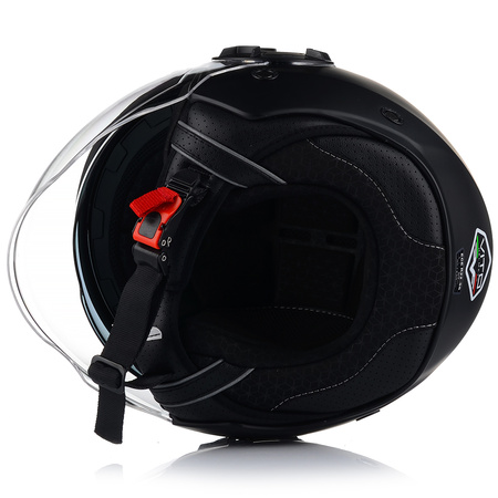 KASK MOTOCYKLOWY | VITO ISOLA | OTWARTY CZARNY MATT SKUTER CHOPPER + BLENDA