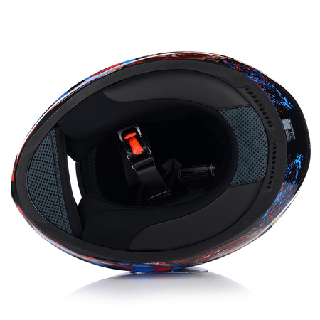 KASK MOTOCYKLOWY LS2 FF353 RAPID II ZOMBIE RED SYSTEM PINLOCK ECER 22.06