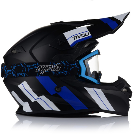 KASK MOTOCYKLOWY | VITO TIVOLI + GOGLE NAXA | OFF-ROAD ENDURO CROSS QUAD