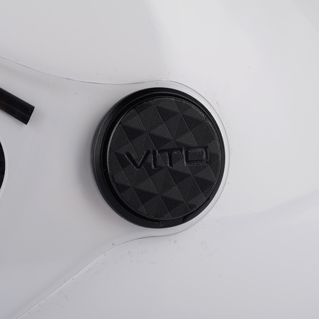 KASK MOTOCYKLOWY OTWARTY VITO UNO BIAŁY POŁYSK SKUTER CHOPPER + INTERKOM