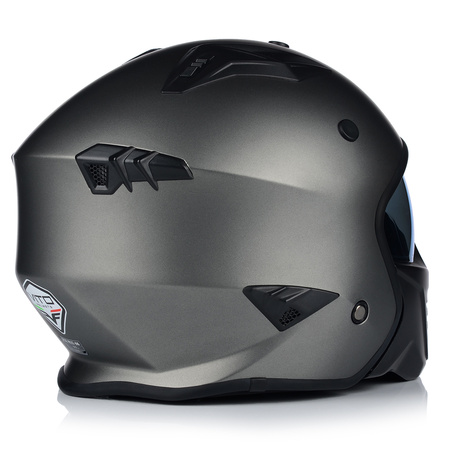 KASK MOTOCYKLOWY | VITO BRUZANO TITAN | OTWARTY + ODPINANA SZCZĘKA + BLENDA