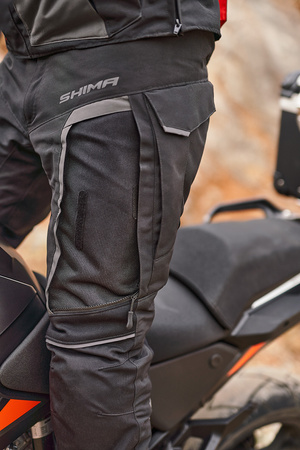 SPODNIE MOTOCYKLOWE | SHIMA HERO 2.0 | MĘSKIE WODOODPORNE + OCHRANIACZE CE