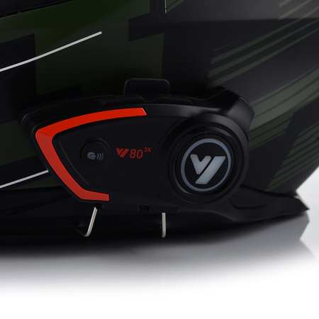 KASK MOTOCYKLOWY VITO MOLINO MAT ENDURO CROSS QUAD ATV + INTERKOM + BLENDA