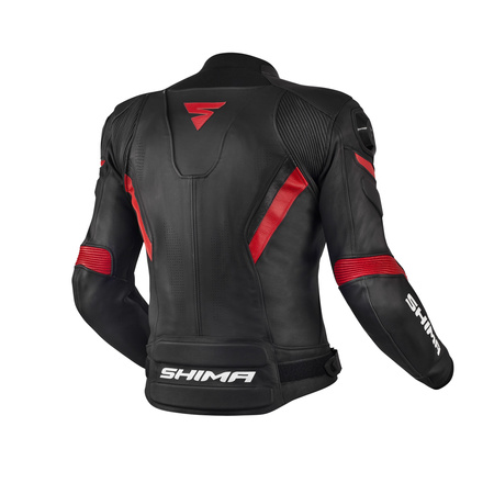 KURTKA MOTOCYKLOWA | SHIMA CHASE RED | MĘSKA SKÓRZANA SPORTOWA + GRATIS
