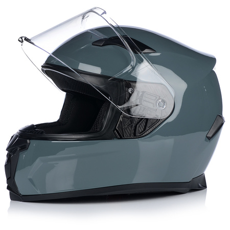 KASK MOTOCYKLOWY | VITO DUOMO | SZARY POŁYSK + INTERKOM 1ST BLUETOOTH