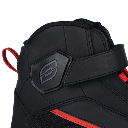 BUTY MOTOCYKLOWE | OZONE CITY BLACK | KRÓTKIE MĘSKIE SKÓRZANE + GRATIS