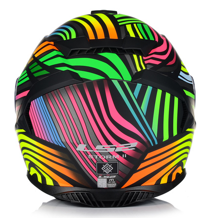 KASK MOTOCYKLOWY LS2 FF800 STORM II RAINBOW + PINLOCK + BLENDA ECER 22.06