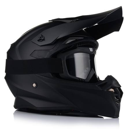 KASK MOTOCYKLOWY | VITO TIVOLI MATT | OFF-ROAD ENDURO CROSS QUAD ATV + GOGLE