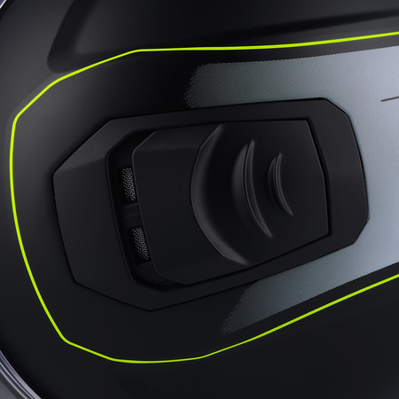 KASK MOTOCYKLOWY VITO FURIO SZARY FLUO SZCZĘKOWY + INTERKOM VITO BLUETOOTH