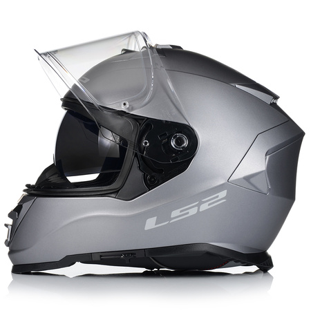 KASK MOTOCYKLOWY LS2 FF800 STORM II TITANUM + PINLOCK + BLENDA ECER 22.06