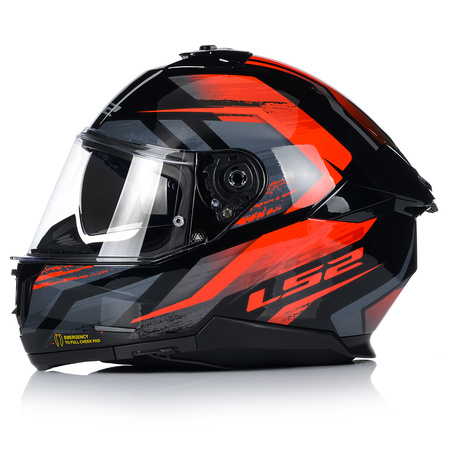 KASK MOTOCYKLOWY LS2 FF808 STREAM II FURY KEVLAR SYSTEM PINLOCK + BLENDA