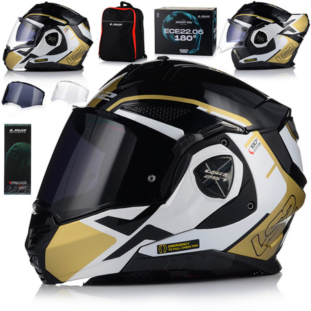 KASK MOTOCYKLOWY | LS2 FF901 ADVANT X 180 | SZCZĘKOWY + PINLOCK + PLECAK