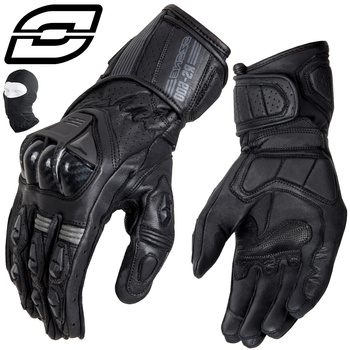 RĘKAWICE MOTOCYKLOWE | OZONE RS600 | KRÓTKIE SPORTOWE SKÓRZANE + GRATIS