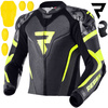 KURTKA MOTOCYKLOWA | REBELHORN REBEL BLK/FLUO | MĘSKA SKÓRZANA GARB + GRATISY